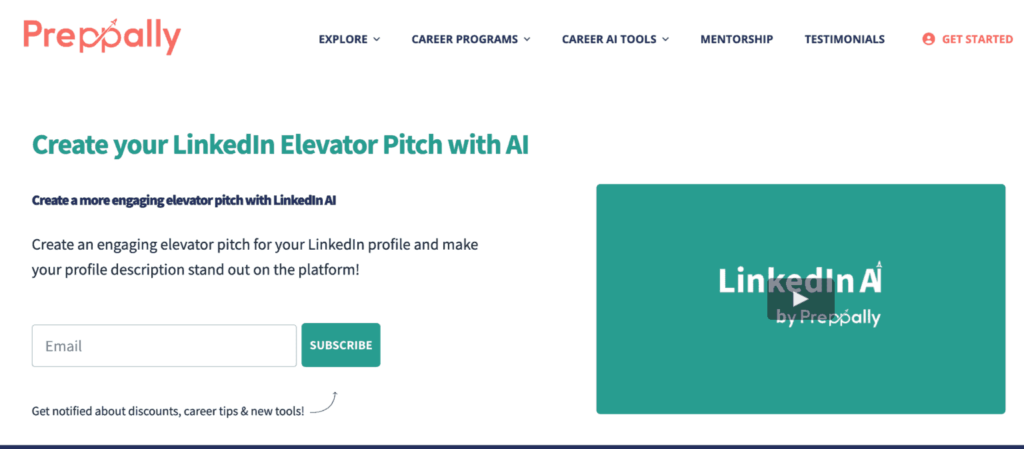 LinkedIn Elevator Pitch AI