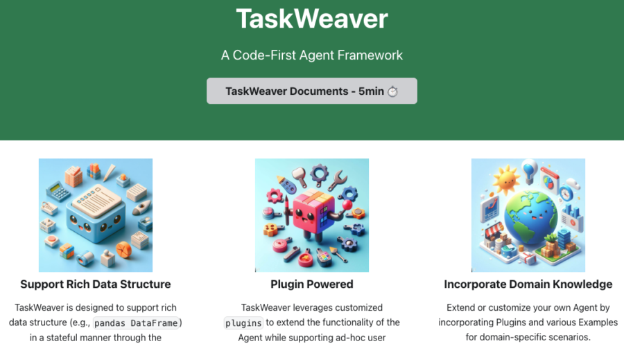 task-weaver-a-code-first-agent-framework-free-ai-tool
