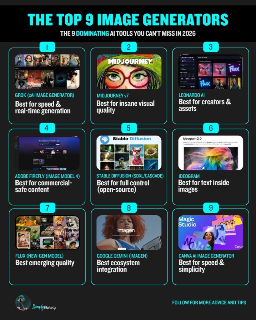 The 9 Best AI Image Generation Tools in 2026